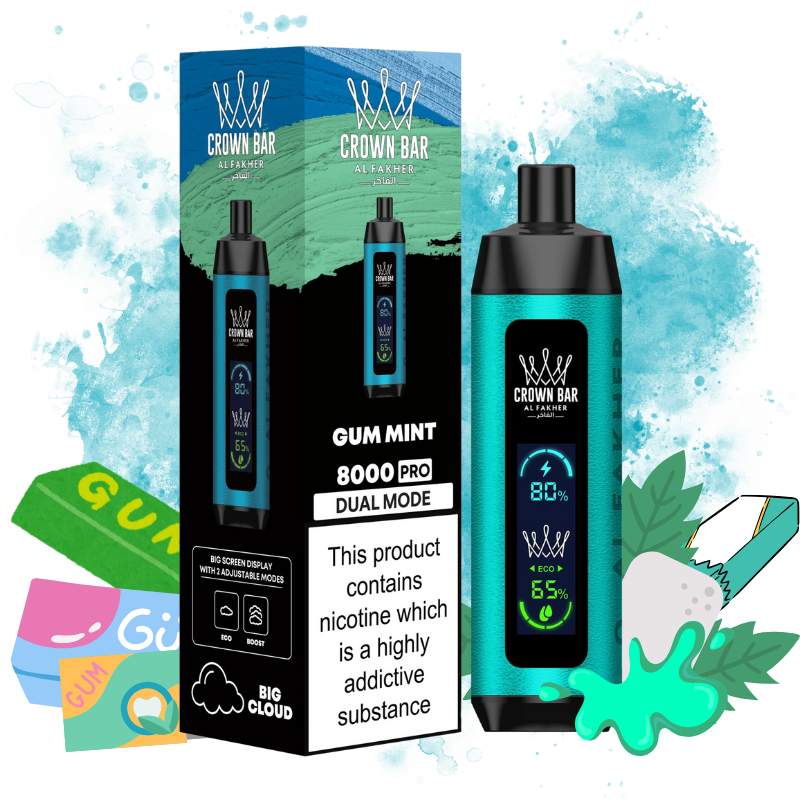 Al Fakher Gum Mint Goût - Puff Al Fakher Al Fakher Gum Mint Goût - Puff Al Fakher