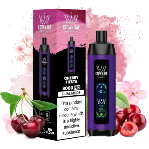 Crown Bar Cherry Fiesta Goût - Puff Al Fakher Crown Bar Cherry Fiesta Goût - Puff Al Fakher