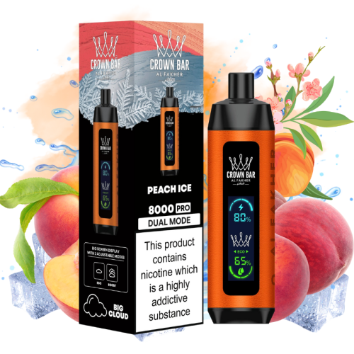 Crown Bar Peach Ice Goût - Puff Al Fakher Crown Bar Peach Ice Goût - Puff Al Fakher