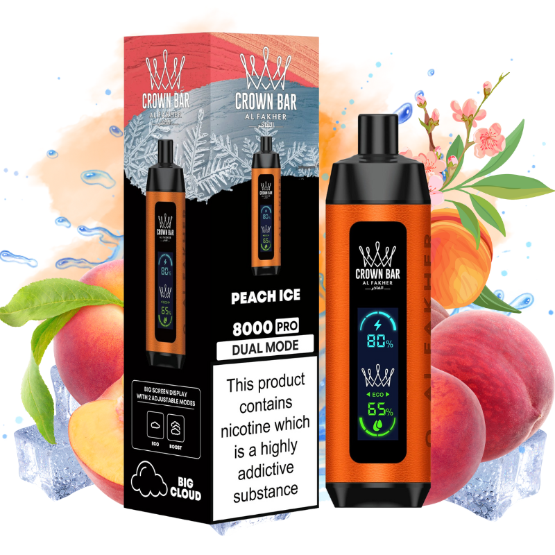Crown Bar Peach Ice Goût - Puff Al Fakher Crown Bar Peach Ice Goût - Puff Al Fakher