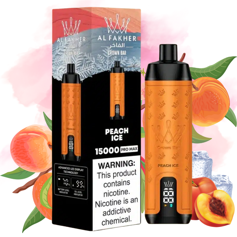 Puff Crown Bar Peach Ice - Puff Al Fakher Puff Crown Bar Peach Ice - Puff Al Fakher