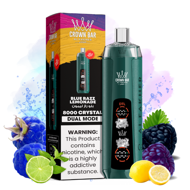 Al Fakher Crystal 8K Blue Razz Lemonade Goût - Puff Al Fakher Al Fakher Crystal 8K Blue Razz Lemonade Goût - Puff Al Fakher