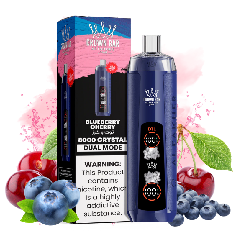 Al Fakher Crystal 8K Blueberry Cherry Goût - Puff Al Fakher Al Fakher Crystal 8K Blueberry Cherry Goût - Puff Al Fakher