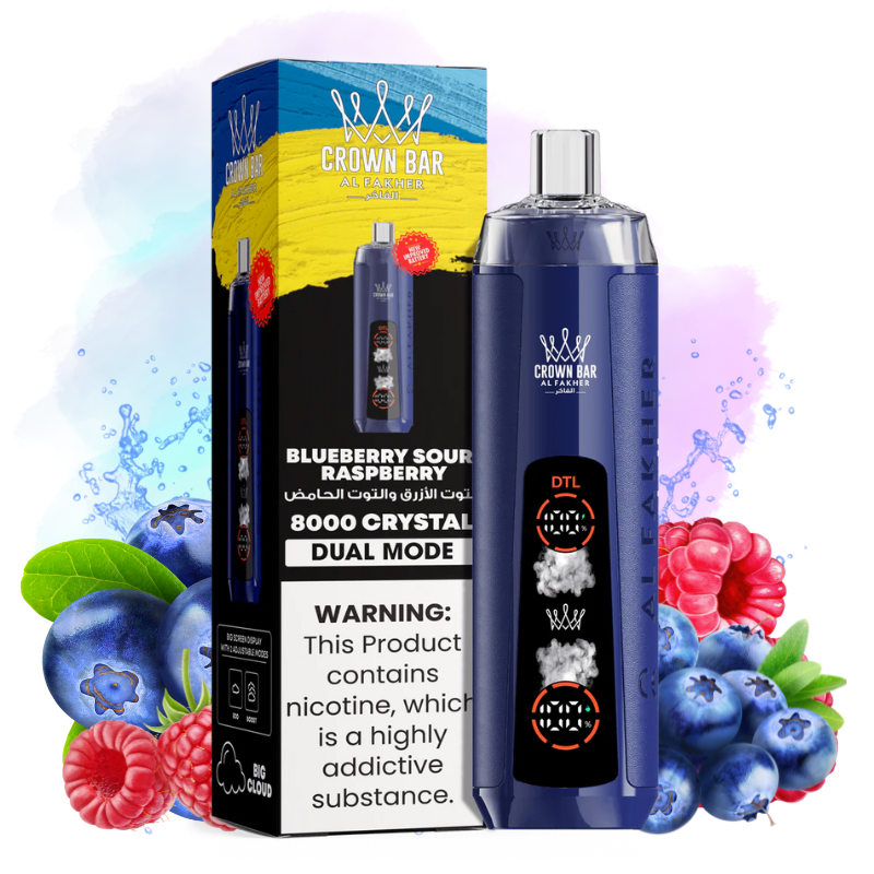 Puff Al Fakher Crystal 8000 Blueberry Sour Raspberry - Puff Al Fakher Puff Al Fakher Crystal 8000 Blueberry Sour Raspberry - Puff Al Fakher