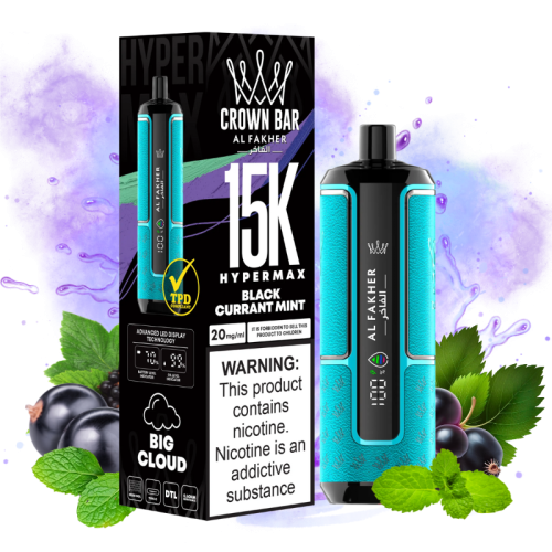 Crown Bar Black Currant Mint Goût - Puff Al Fakher Crown Bar Black Currant Mint Goût - Puff Al Fakher