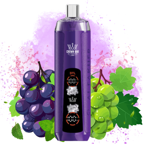 Crown Bar Crystal 8000 Grape Mint Goût - Puff Al Fakher Crown Bar Crystal 8000 Grape Mint Goût - Puff Al Fakher