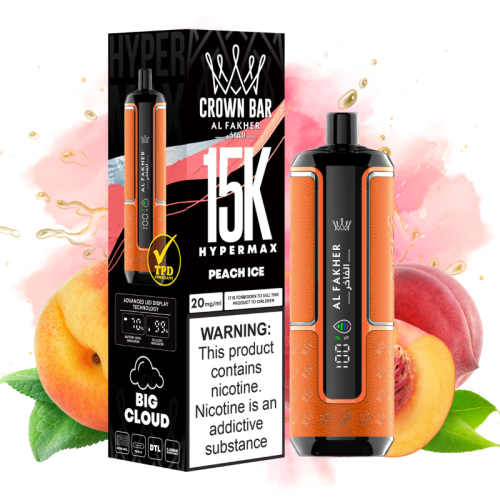 Crown Bar Peach Ice Goût - Puff Al Fakher Crown Bar Peach Ice Goût - Puff Al Fakher