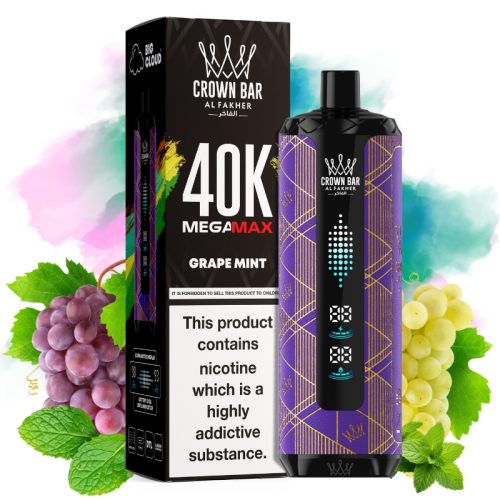 Al Fakher Mega Max 40000 Grape Mint Goût - Puff Al Fakher Al Fakher Mega Max 40000 Grape Mint Goût - Puff Al Fakher
