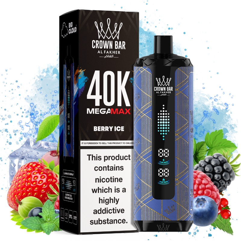 Al Fakher Mega Max 40000 Berry Ice Goût - Puff Al Fakher Al Fakher Mega Max 40000 Berry Ice Goût - Puff Al Fakher