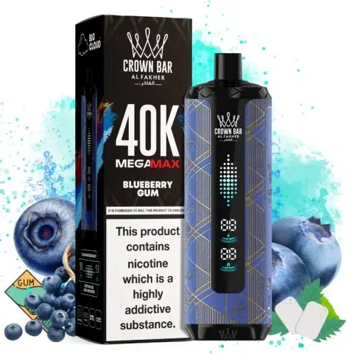 Al Fakher Mega Max 40000 Blueberry Gum Goût - Puff Al Fakher Al Fakher Mega Max 40000 Blueberry Gum Goût - Puff Al Fakher