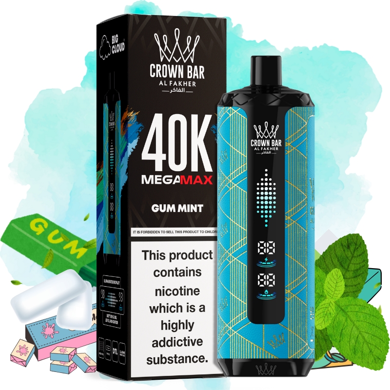 Al Fakher Mega Max 40000 Gum Mint - Puff Al Fakher Al Fakher Mega Max 40000 Gum Mint - Puff Al Fakher