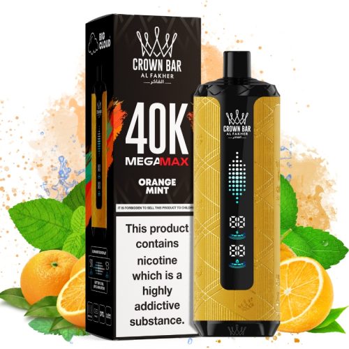 Al Fakher Mega Max 40000 Goût Orange Mint - Puff Al Fakher Al Fakher Mega Max 40000 Goût Orange Mint - Puff Al Fakher