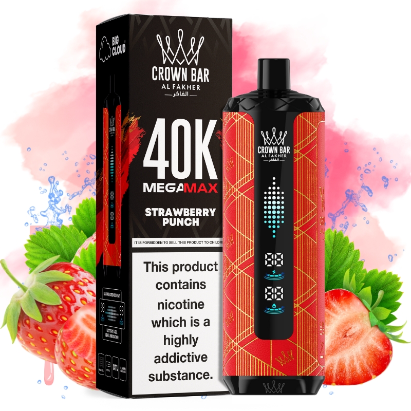Al Fakher Mega Max 40000 Punch Fraise - Puff Al Fakher Al Fakher Mega Max 40000 Punch Fraise - Puff Al Fakher