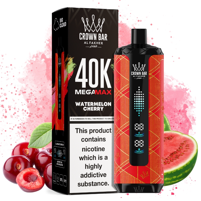 Al Fakher Mega Max 40k Pastèque Cerise - Puff Al Fakher Al Fakher Mega Max 40k Pastèque Cerise - Puff Al Fakher