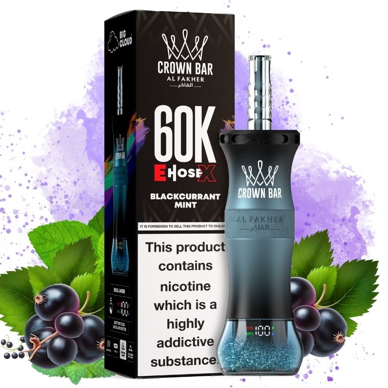 Al Fakher 60000 Blackcurrant Mint Goût - Puff Al Fakher Al Fakher 60000 Blackcurrant Mint Goût - Puff Al Fakher