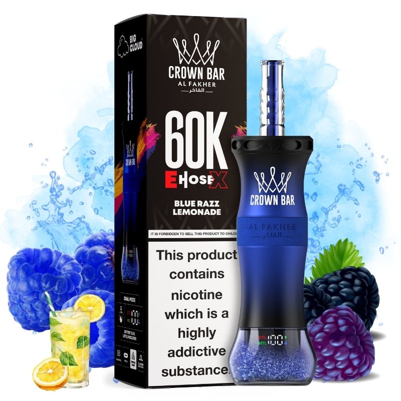 Al Fakher E-hose X 60K Blue Razz Lemonade Goût - Puff Al Fakher Al Fakher E-hose X 60K Blue Razz Lemonade Goût - Puff Al Fakher