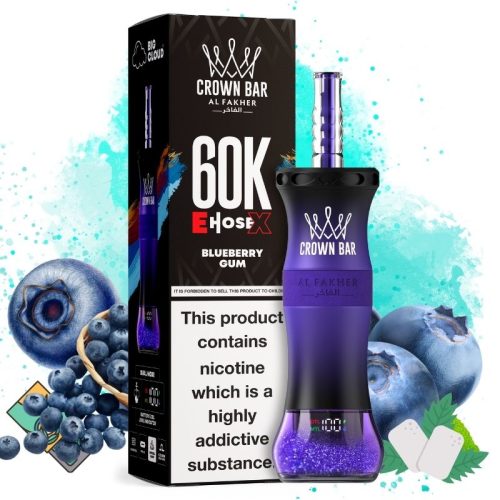 Al Fakher E-hose X 60000 Blueberry Gum Goût - Puff Al Fakher Al Fakher E-hose X 60000 Blueberry Gum Goût - Puff Al Fakher