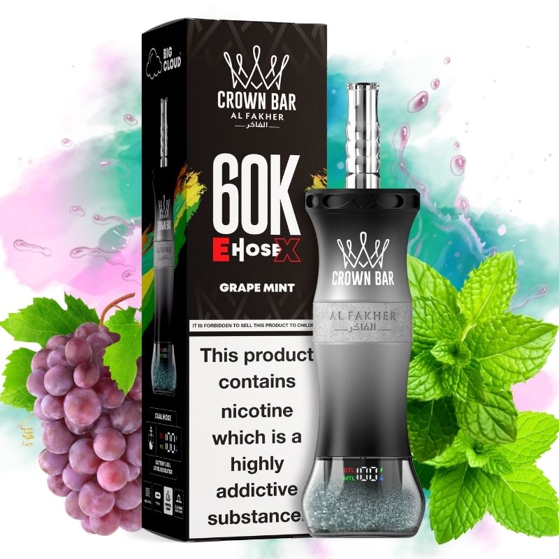 Al Fakher 60k E-hose X Grape Mint Goût - Puff Al Fakher Al Fakher 60k E-hose X Grape Mint Goût - Puff Al Fakher