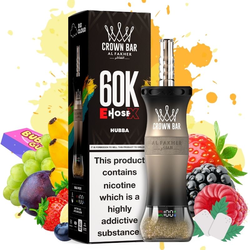 Al Fakher 60000 E-hose X Hubba Goût - Puff Al Fakher Al Fakher 60000 E-hose X Hubba Goût - Puff Al Fakher